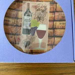 NWT Lalique Philippe Deshoulieres Vins Francais set of 6 Cocktail Plates